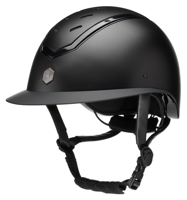 Charles Owen Kylo Riding Hat Wide Peak Black Matt/Black Gloss Charles Owen Kylo Riding Hat Wide Peak Black Matt/Black Gloss