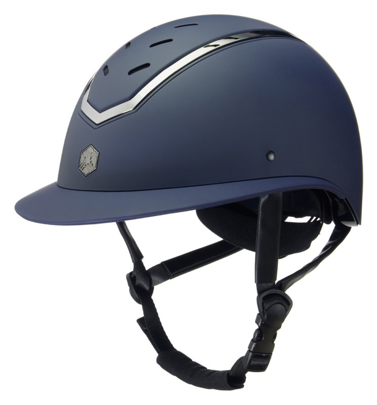 Charles Owen Kylo Riding Hat Wide Peak Navy Matt/Pewter Charles Owen Kylo Riding Hat Wide Peak Navy Matt/Pewter