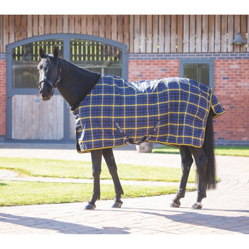Shires Tempest Plus Lite Stable Rug Navy Check