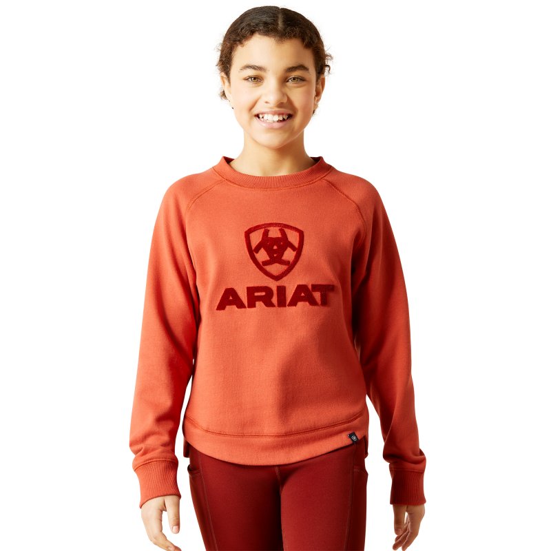 Ariat Riding Apparel Ariat Junior Benicia Sweatshirt Burnt Brick