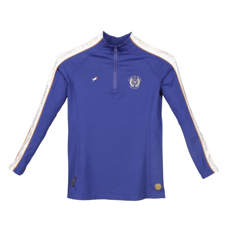 Aubrion Aubrion Team Long Sleeve Baselayer Blue - Young Rider