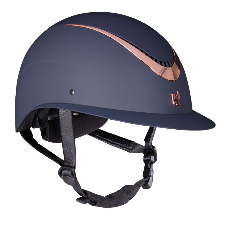 Karben Karben Elisa Ellipse Riding Hat Navy/Rose Gold