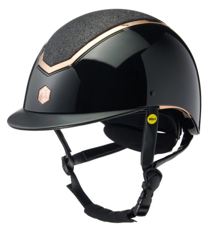 Charles Owen Kylo Riding Hat Black Gloss/Rose Gold with MIPS Charles Owen Kylo Riding Hat Black Gloss/Rose Gold with MIPS