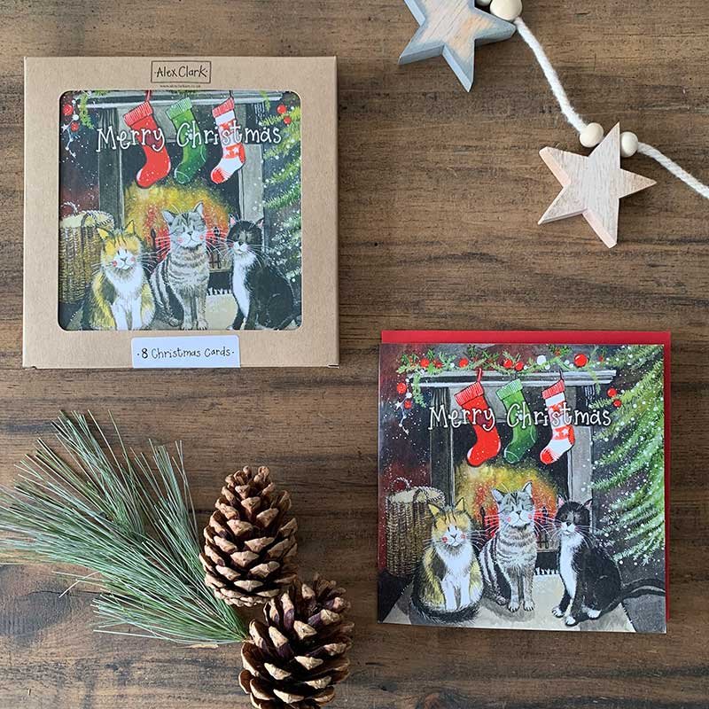Alex Clark Alex Clark Christmas Cat Box Set of 8 Cards