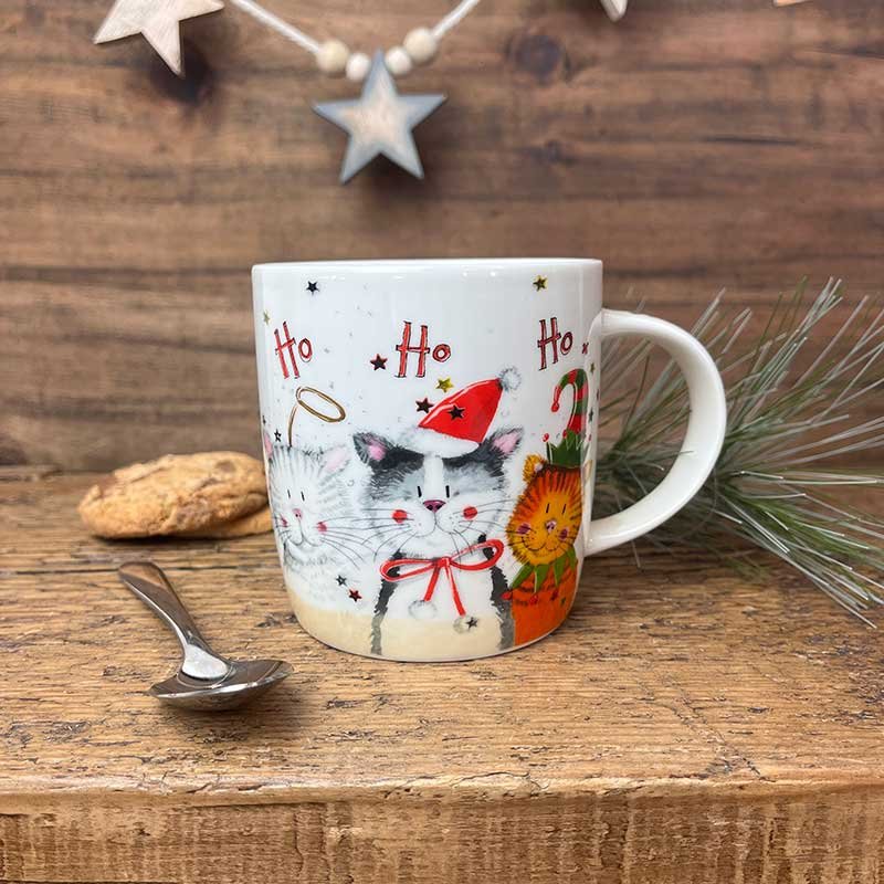 Alex Clark Alex Clark Ho Ho Ho Christmas Cats Mug