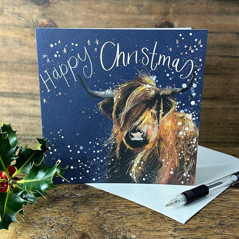 Alex Clark Alex Clark Highland Cow in the Snow Christmas Card