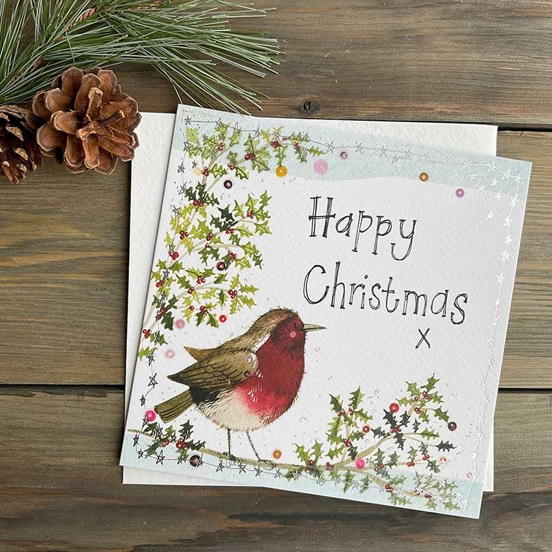 Alex Clark Alex Clark Robin and Holly Christmas Card