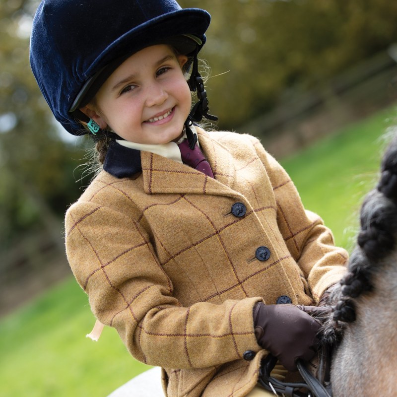 Equetech Wheatley Deluxe Junior Tweed Riding Jacket Equetech Wheatley Deluxe Junior Tweed Riding Jacket