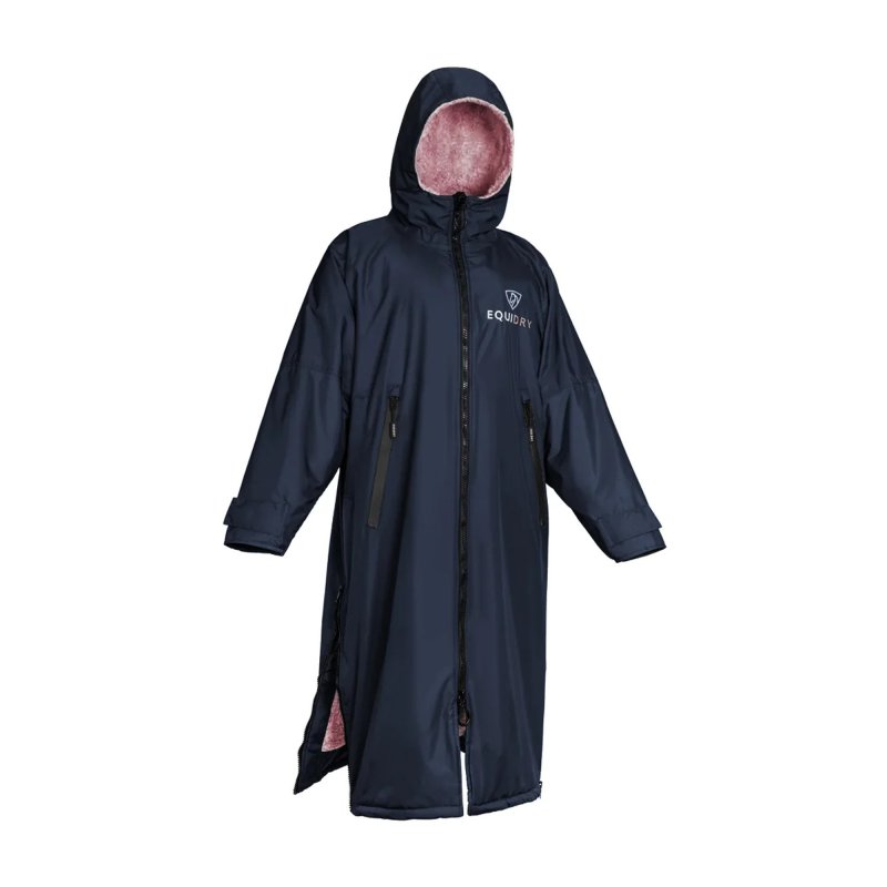 Equidry EquiDry All Rounder Jacket With Fleece Hood Junior Navy/Pink