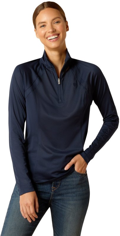 Ariat Womens SunStopper 3.0 1/4 Zip Baselayer Navy Ariat Womens SunStopper 3.0 1/4 Zip Baselayer Navy
