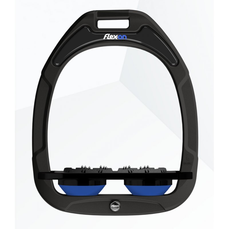 Flex-On Flex-On Green Composite Inclined Ultra Grip Stirrups - Black/Black/Blue