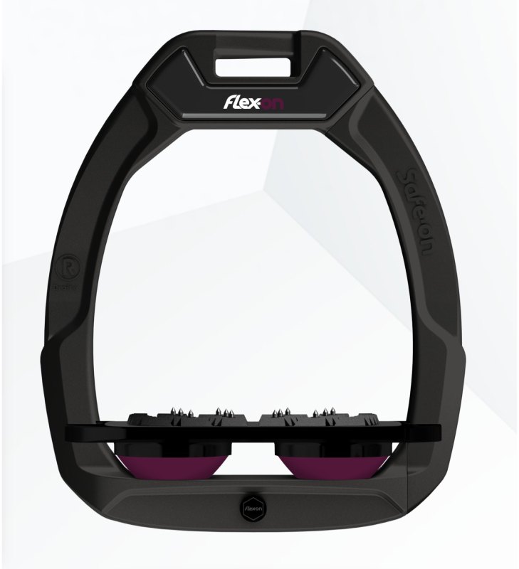 Flex On Safe-On Inclined Ultra Grip Safety Stirrups Black/Black/Burgundy Flex On Safe-On Inclined Ultra Grip Safety Stirrups Black/Black/Burgundy