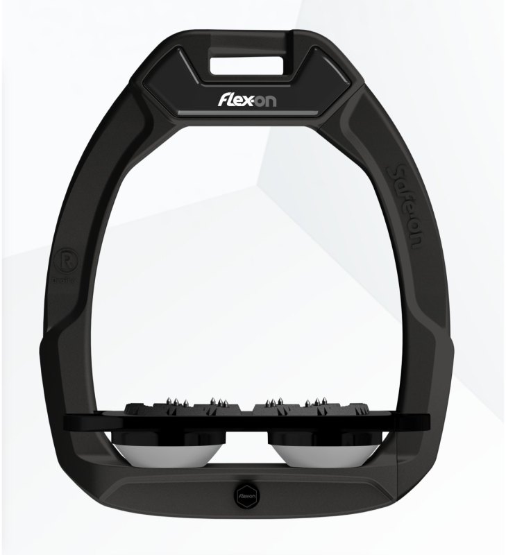 Flex On Safe-On Inclined Ultra Grip Safety Stirrups Black/Black/Grey Flex On Safe-On Inclined Ultra Grip Safety Stirrups Black/Black/Grey