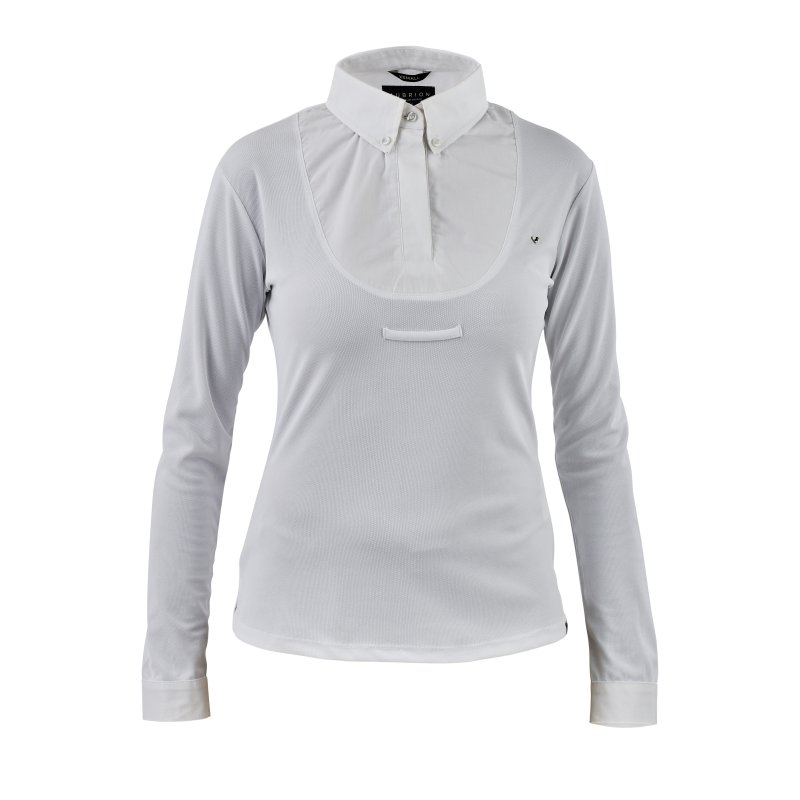 Aubrion Aubrion Long Sleeve Tie Shirt - Young Rider White