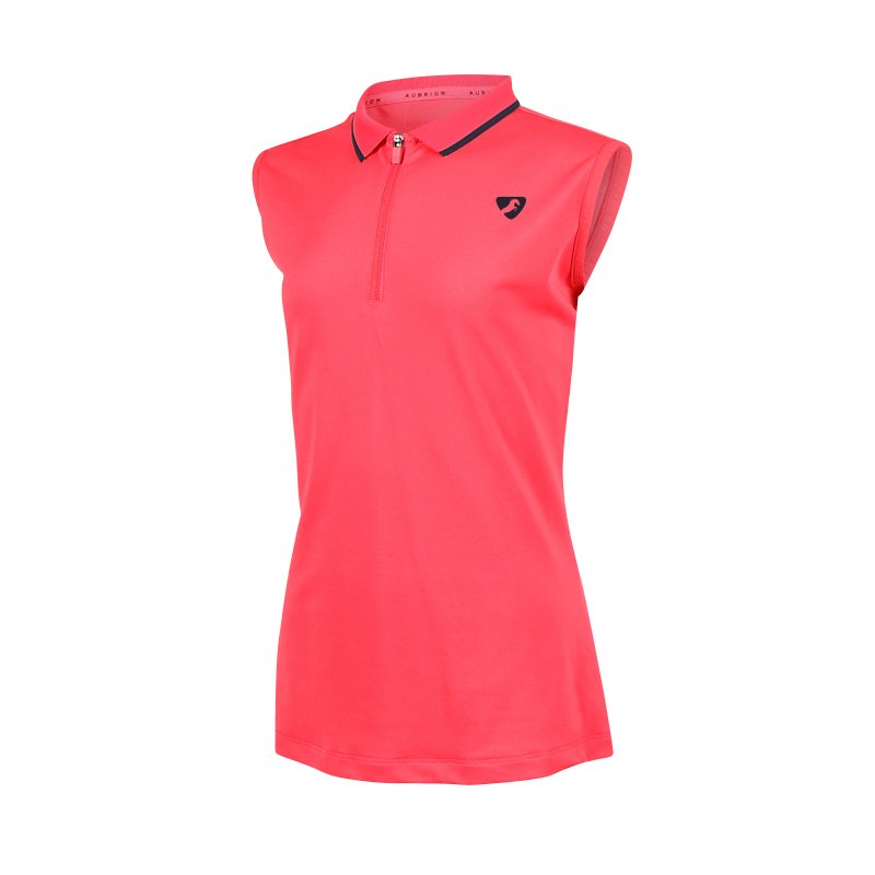Aubrion Aubrion Poise Sleeveless Tech Polo - Young Rider Coral