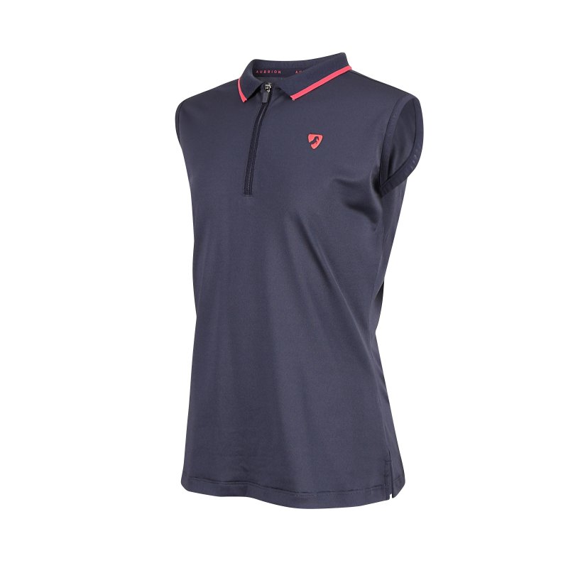 Aubrion Aubrion Poise Sleeveless Tech Polo - Young Rider Navy
