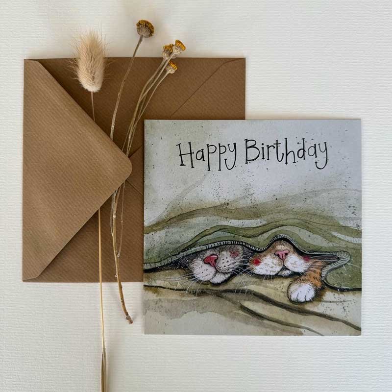 Alex Clark Alex Clark Cats Whiskers Happy Birthday Card