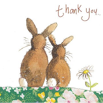 Alex Clark Alex Clark Thank You Rabbit Card