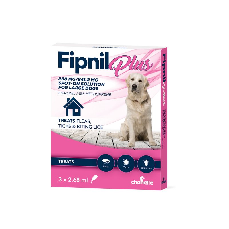 Chanelle Chanelle Fipnil Plus Spot On For Large Dogs 20 - 40kg - 3 Pipettes