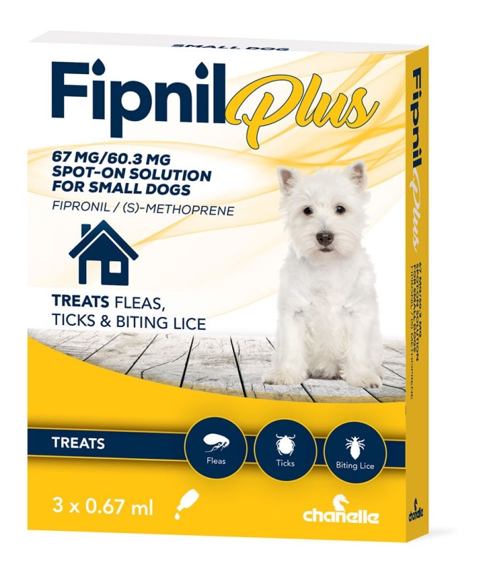 Chanelle Fipnil Plus Spot on For Small Dogs 2 - 10kg - 3 Pipettes Chanelle Fipnil Plus Spot on For Small Dogs 2 - 10kg - 3 Pipettes