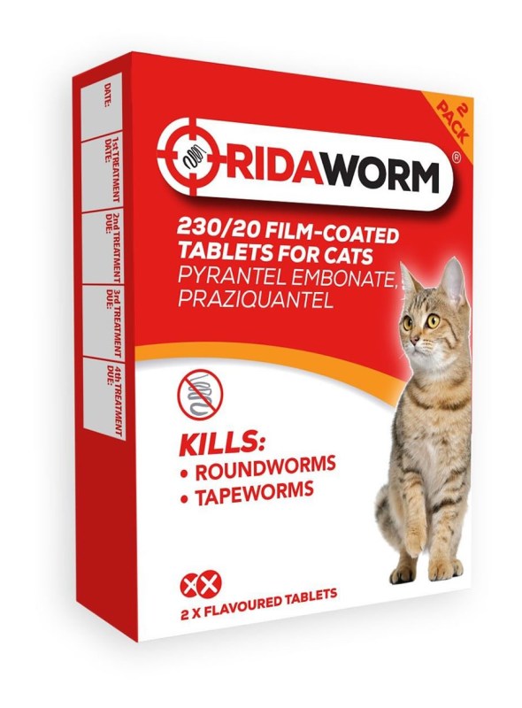 Chanelle Ridaworm Cat Tablets - 2 Tablets Chanelle Ridaworm Cat Tablets - 2 Tablets