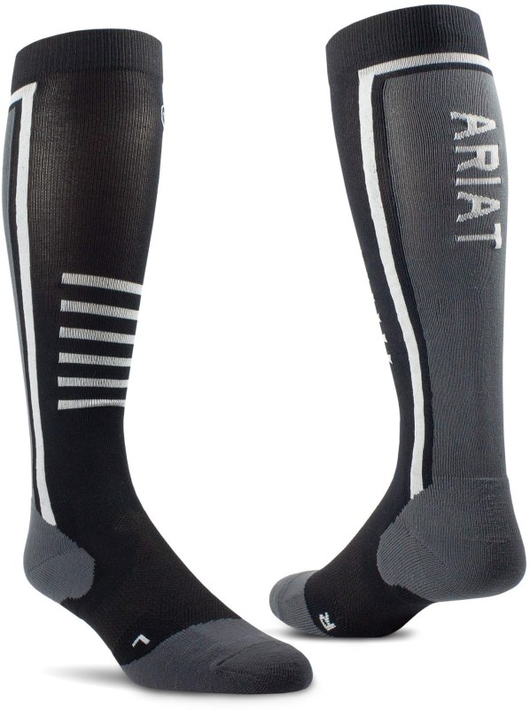 Ariat Slimline Performance Socks Black/Sleet Ariat Slimline Performance Socks Black/Sleet