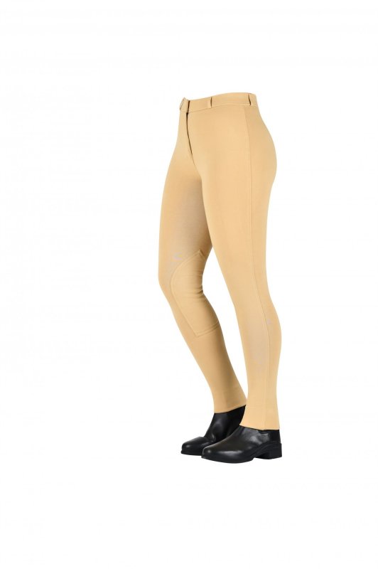 Saxon Warm Up Zip Front Ladies Jodhpurs Beige Saxon Warm Up Zip Front Ladies Jodhpurs Beige