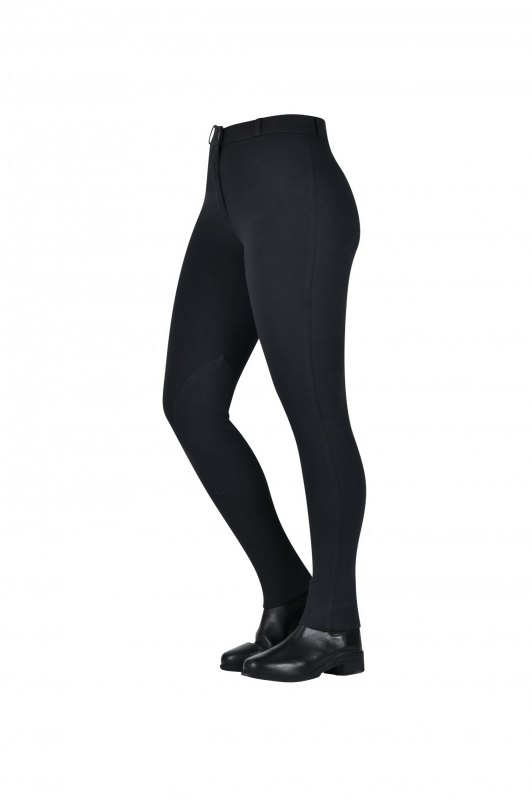 Saxon Warm Up Zip Front Junior Jodhpurs Black Saxon Warm Up Zip Front Junior Jodhpurs Black