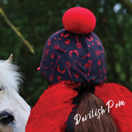 Equetech Devilish Pom-Pom Hat Silk Equetech Devilish Pom-Pom Hat Silk