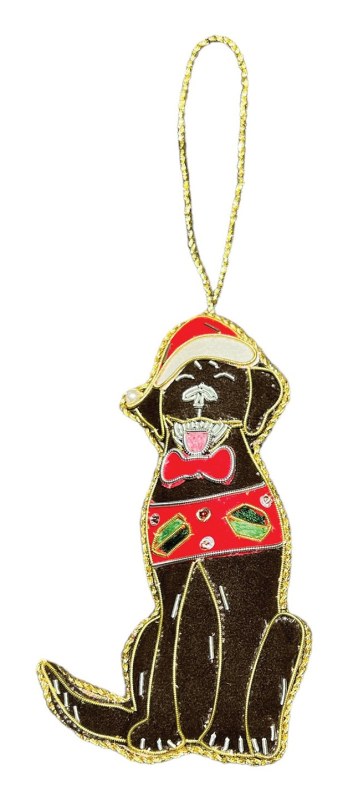 Equetech Christmas Decorations - Chocolate Labrador Equetech Christmas Decorations - Chocolate Labrador