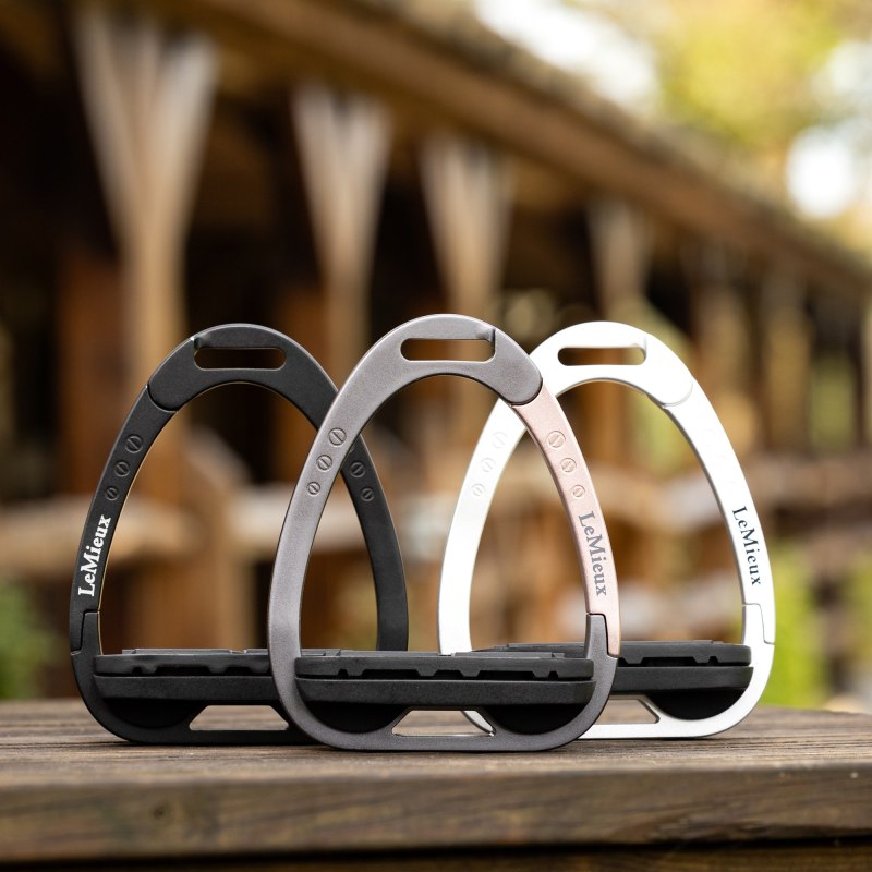 LeMieux Junior Vector Balance Stirrups Rose Gold LeMieux Junior Vector Balance Stirrups Rose Gold