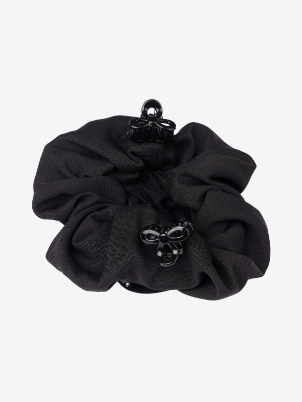 LeMieux Scrunchie With Crystal Hair Net Black   LeMieux Scrunchie With Crystal Hair Net Black