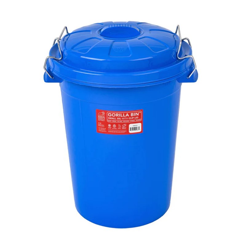 Red Gorilla  Red Gorilla Bin With Lid Blue