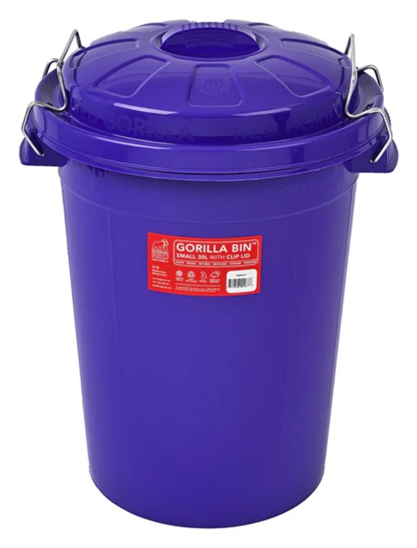 Red Gorilla Bin With Lid Purple  Red Gorilla Bin With Lid Purple