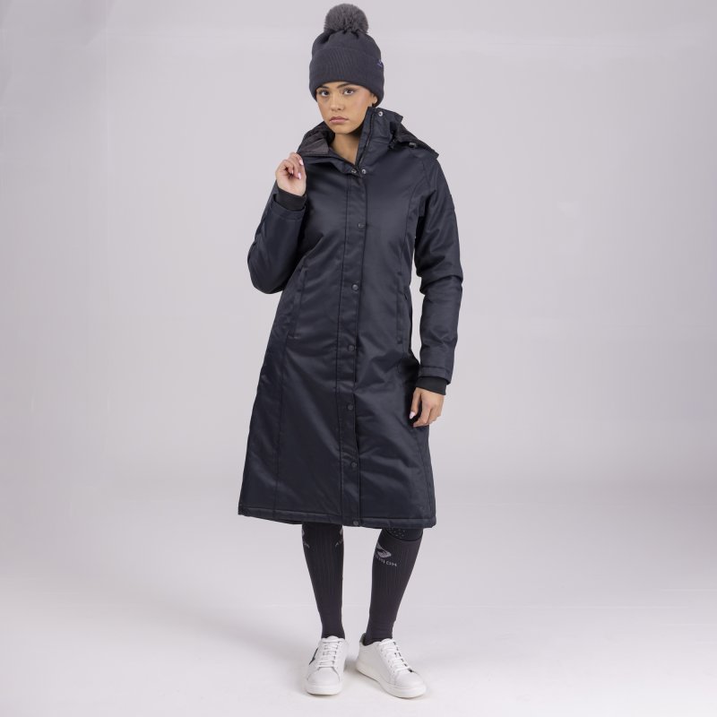 Aubrion Halycon Long Waterproof Jacket Charcoal Townfields Saddlers
