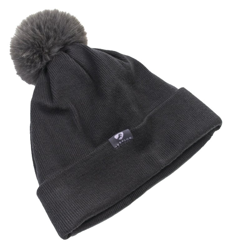 Aubrion Fleece Lined Bobble Hat Charcoal Aubrion Fleece Lined Bobble Hat Charcoal
