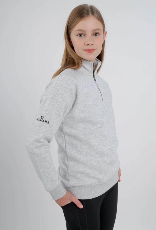 Mochara Half Zip Sweatshirt Young Rider - Heather Grey Mochara Half Zip Sweatshirt Young Rider - Heather Grey