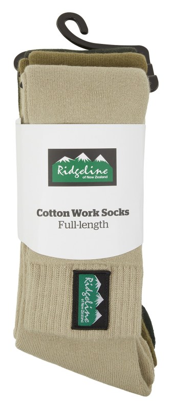 Ridgeline Cotton Work Socks 3 Pack   Ridgeline Cotton Work Socks 3 Pack