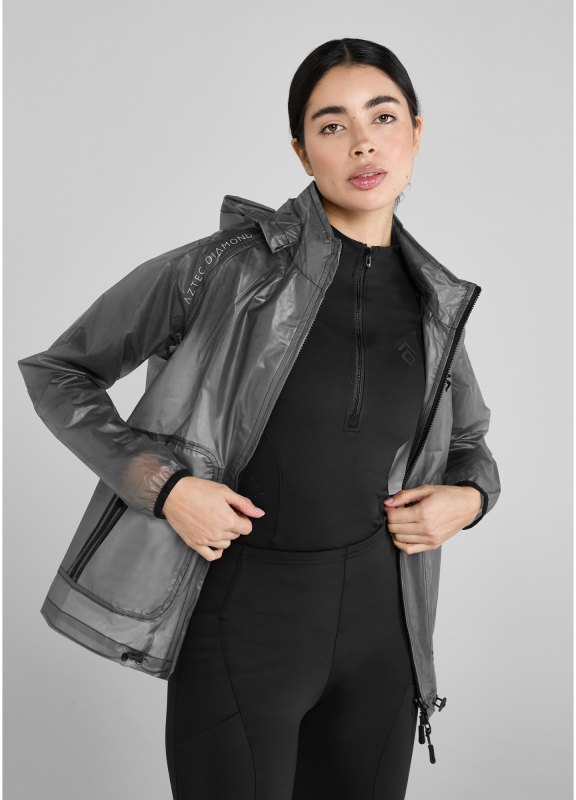 Aztec Diamond Ladies Rain Jacket Black Aztec Diamond Ladies Rain Jacket Black