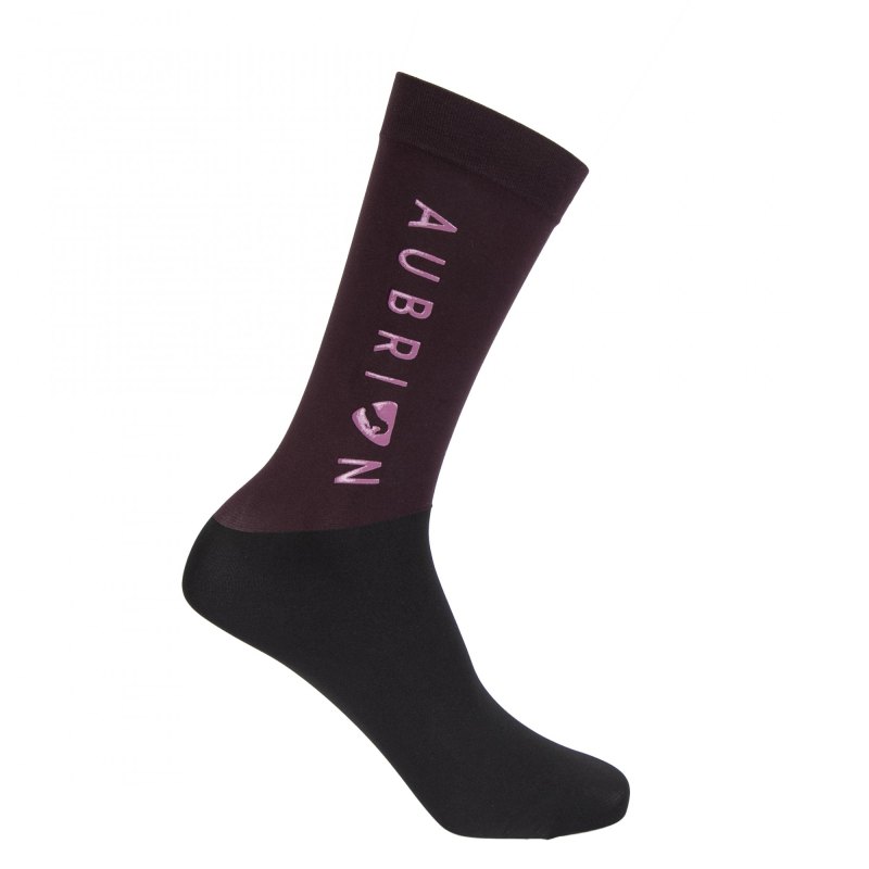 Aubrion Eltar Socks - Child Black Cherry Aubrion Eltar Socks - Child Black Cherry