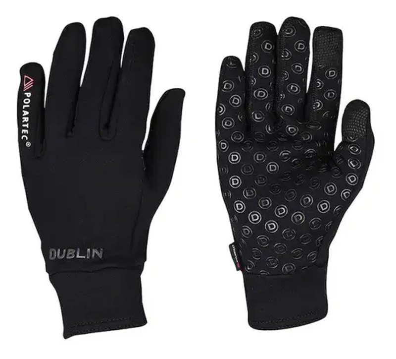 Dublin PolarTec Fleece Riding Glove Black Dublin PolarTec Fleece Riding Glove Black