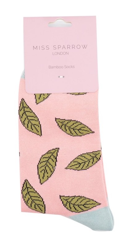 Miss Sparrow Leaves Socks Dusky Pink Miss Sparrow Leaves Socks Dusky Pink