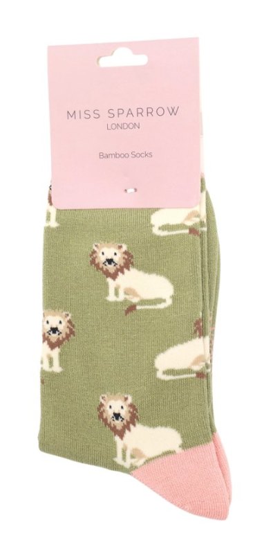 Miss Sparrow Lions Socks Olive Miss Sparrow Lions Socks Olive