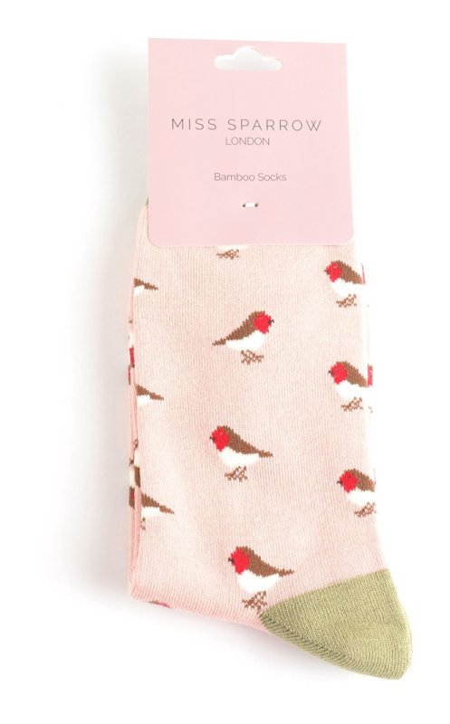 Miss Sparrow Little Robins Socks Dusky Pink Miss Sparrow Little Robins Socks Dusky Pink