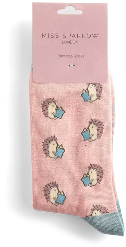 Miss Sparrow Reading Hedgehogs Socks Duck Egg Miss Sparrow Reading Hedgehogs Socks Duck Egg