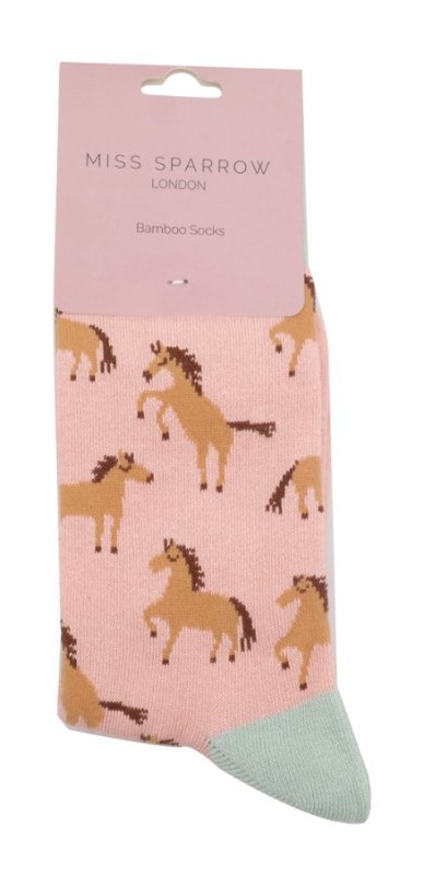 Miss Sparrow Wild Horses Socks Dusky Pink Miss Sparrow Wild Horses Socks Dusky Pink