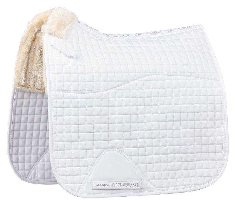 Weatherbeeta Prime Comfy Fleece Dressage Saddle Pad White Weatherbeeta Prime Comfy Fleece Dressage Saddle Pad White