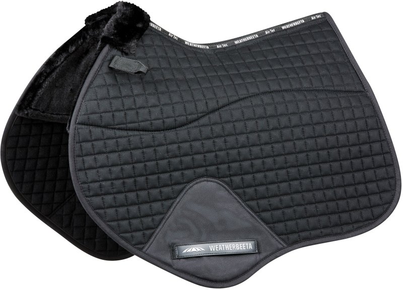 Weatherbeeta Prime Comfy Fleece Jump Shaped Saddle Pad Black Weatherbeeta Prime Comfy Fleece Jump Shaped Saddle Pad Black