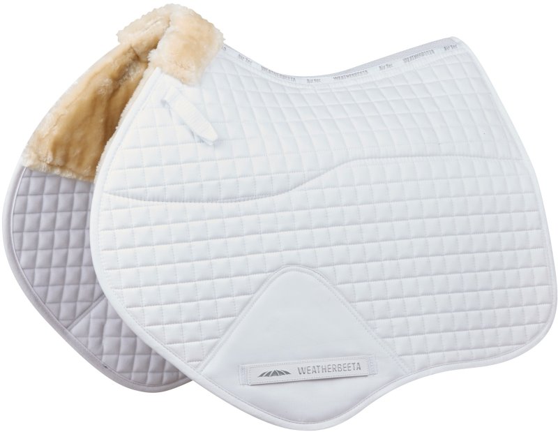 Weatherbeeta Prime Comfy Fleece Jump Shaped Saddle Pad White Weatherbeeta Prime Comfy Fleece Jump Shaped Saddle Pad White