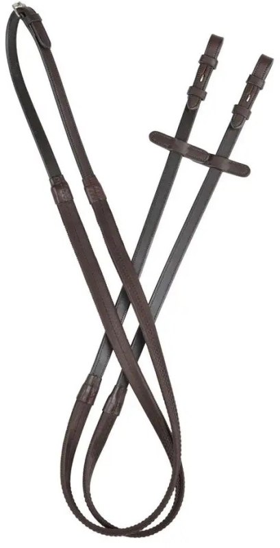 Collegiate Comfitec Opulux Plain Flat Rubber Reins Dark Brown 54 Collegiate Comfitec Opulux Plain Flat Rubber Reins Dark Brown 54